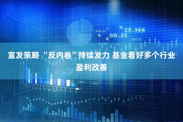 宣发策略 “反内卷”持续发力 基金看好多个行业盈利改善