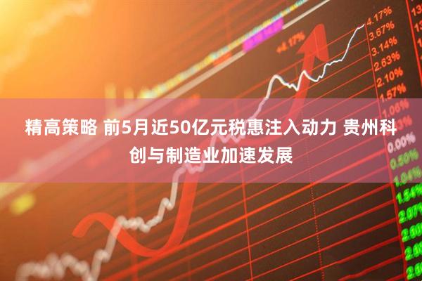 精高策略 前5月近50亿元税惠注入动力 贵州科创与制造业加速发展